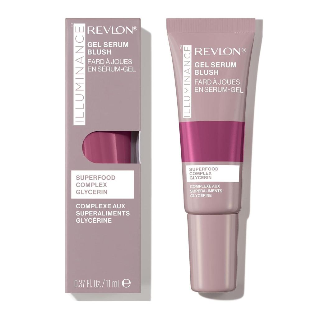 imageRevlon Illuminance Gel Serum Blush Visibly Plump Cheeks Dewy Finish and Hydrates All Day 120 Striking Rose 037 fl oz140 Brilliant Berry