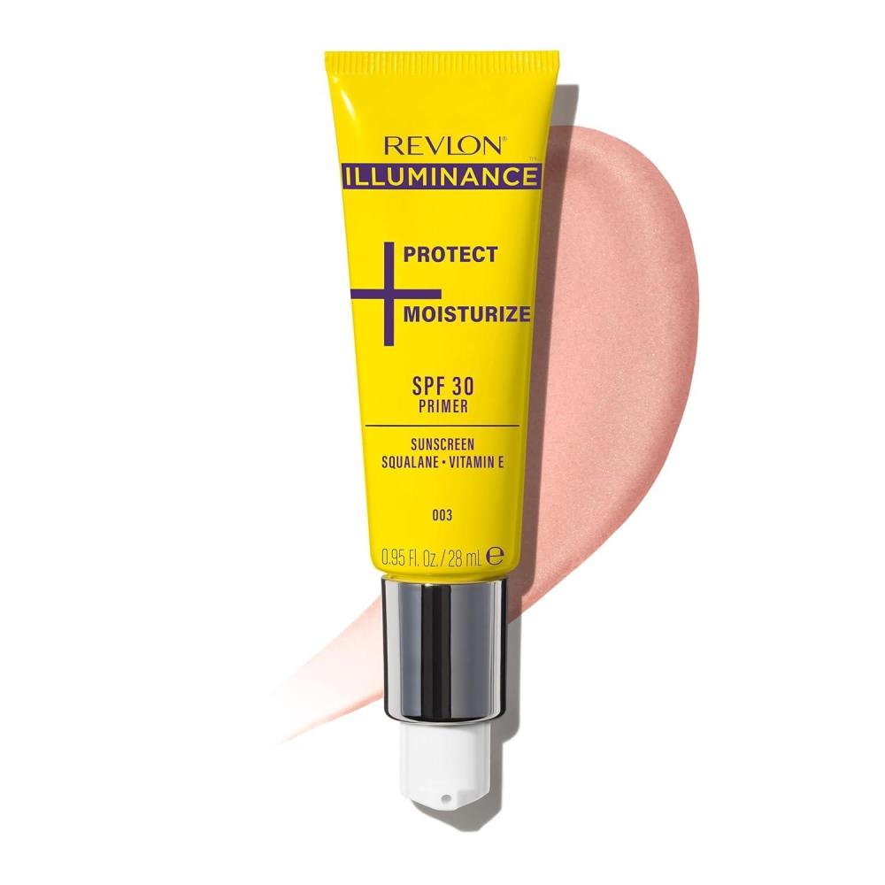 imageRevlon Illuminance Moisturizing Primer with SPF 30 Face Makeup Primer with Sunscreen Squalane ampamp Vitamin E No White Cast Transparent Finish 003 095 fl oz