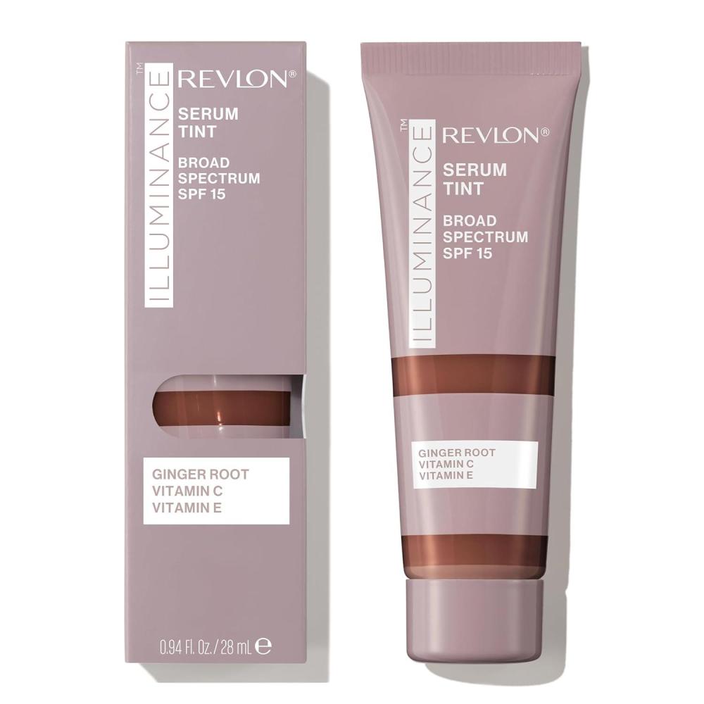 imageRevlon Illuminance Tinted Serum Triple Hyaluronic Acid Evens Out Skin Tone Over Time and Hydrates All Day SPF 15 417 Warm Caramel 094 fl ozRich Mahogany