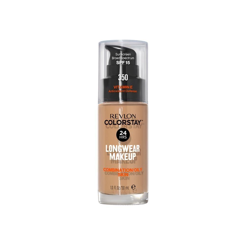 imageRevlon Liquid Foundation ColorStay Face Makeup for Combination ampamp Oily Skin SPF 15 MediumFull Coverage with Matte Finish Light Honey 260 10 ozTan
