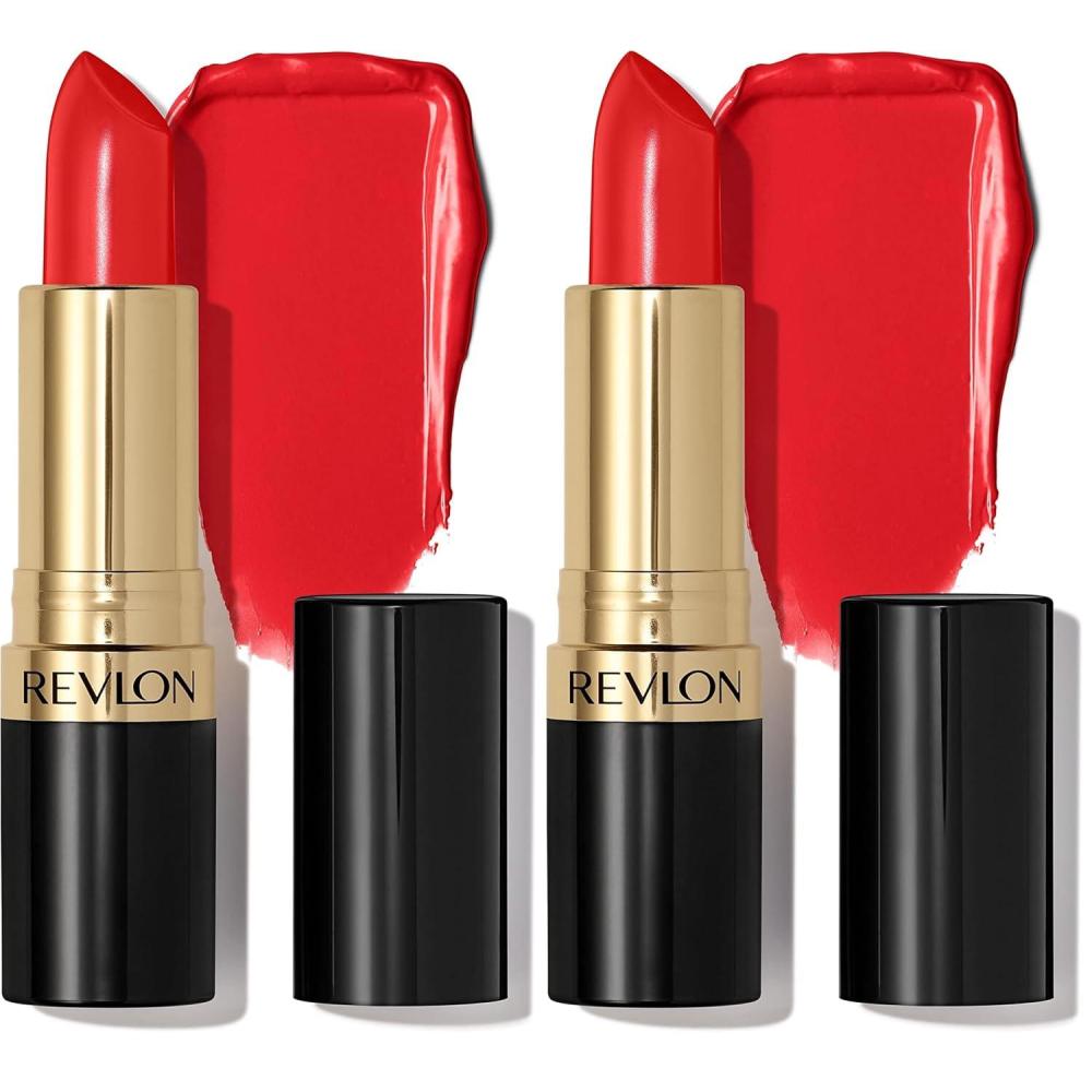 imageRevlon Super Lustrous Lipstick Creamy Formula For Soft FullerLooking Lips Moisturized Feel 415 Pink In The Afternoon 015 ozFire and Ice