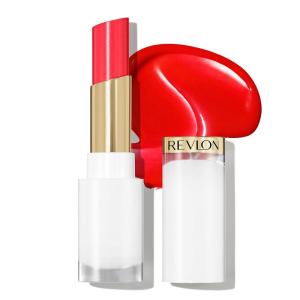 REVLON Super Lustrous Glass Shine Balm, Hydrating Tinted Lipstick, Sheer, Glossy Shiny Finish, 008 Rum Raisin, 0.11 oz(009 Cherry Luster)