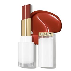 REVLON Super Lustrous Glass Shine Balm, Hydrating Tinted Lipstick, Sheer, Glossy Shiny Finish, 008 Rum Raisin, 0.11 oz(010 Spiced Wine)
