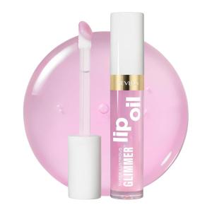 REVLON Super Lustrous Glimmer Lip Oil, Moisturizing & Tinted, Shiny Finish, Made with Plant-Based Squalane, 003 Glow Mama, 0.13 fl oz(005 Vio-lit)