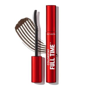 Revlon ColorStay Full Time Mascara, Volumizing Eye Makeup, 24 Hour Wear, Smudge-Proof, Non-Clumping and Flake-Free Formula, 401 Blackest Black(403 Natural Brown)