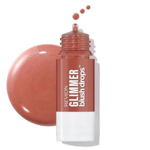 Revlon Glimmer Blush Drops, Liquid Blush for Cheeks, Liquid to Velvety Powder Finish, Glowy, High Pigment, 102 Pink It Over, 0.32 fl oz(101 Coralicious)