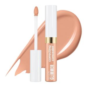 Revlon Glimmer Brightening Concealer, Liquid Under Eye Makeup, Made with Caffeine, Vitamin C, & Stevioside, 165, 0.3 fl oz(Peach)