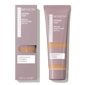 Revlon Illuminance Tinted Serum, Triple Hyaluronic Acid, Evens Out Skin Tone Over Time and Hydrates All Day, SPF 15, 417 Warm Caramel, 0.94 fl oz.(Hazel  Beige)