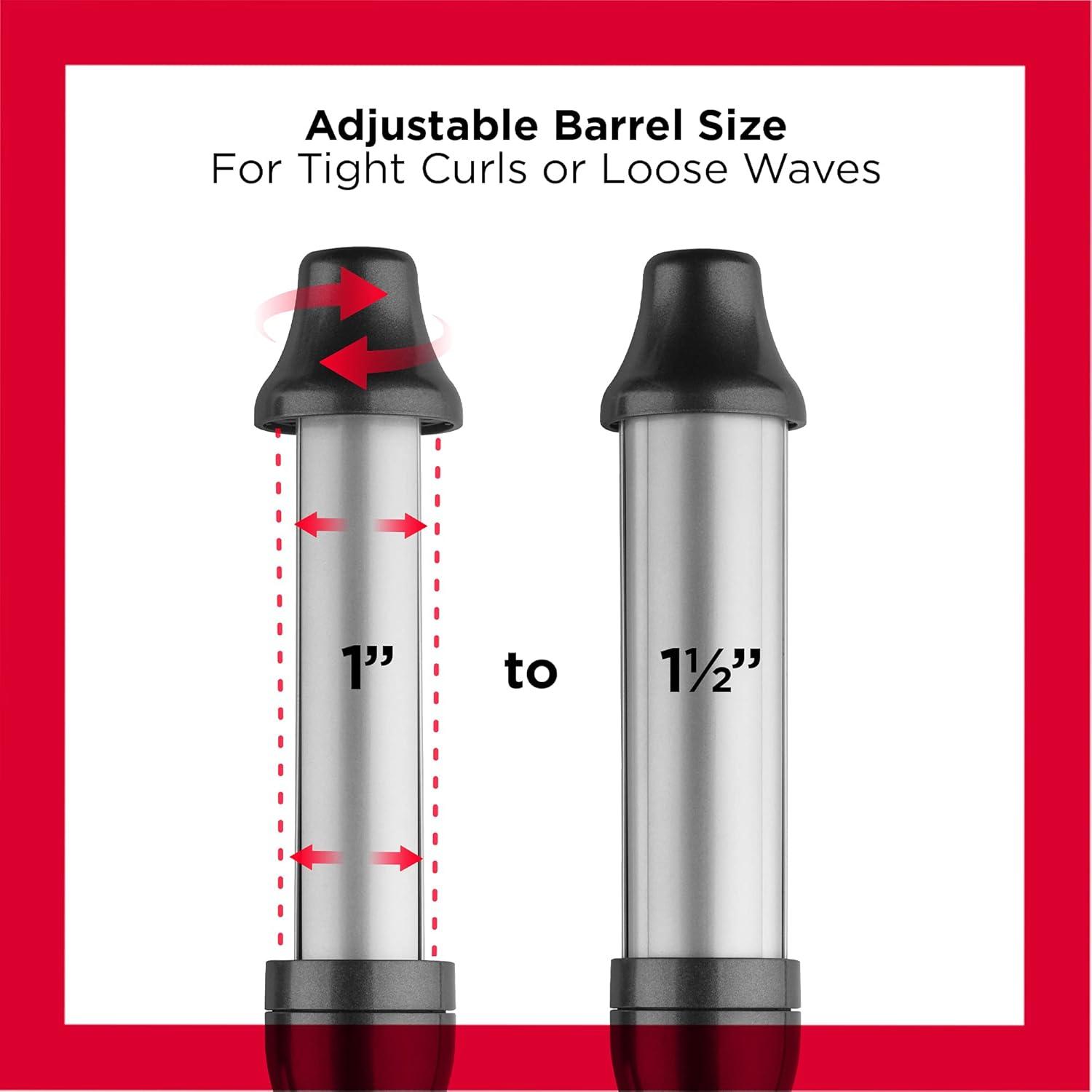 imageREVLON Adjustable Barrel 2 in 1 Curling Wand 1 and 112 inch1 and 1 inch