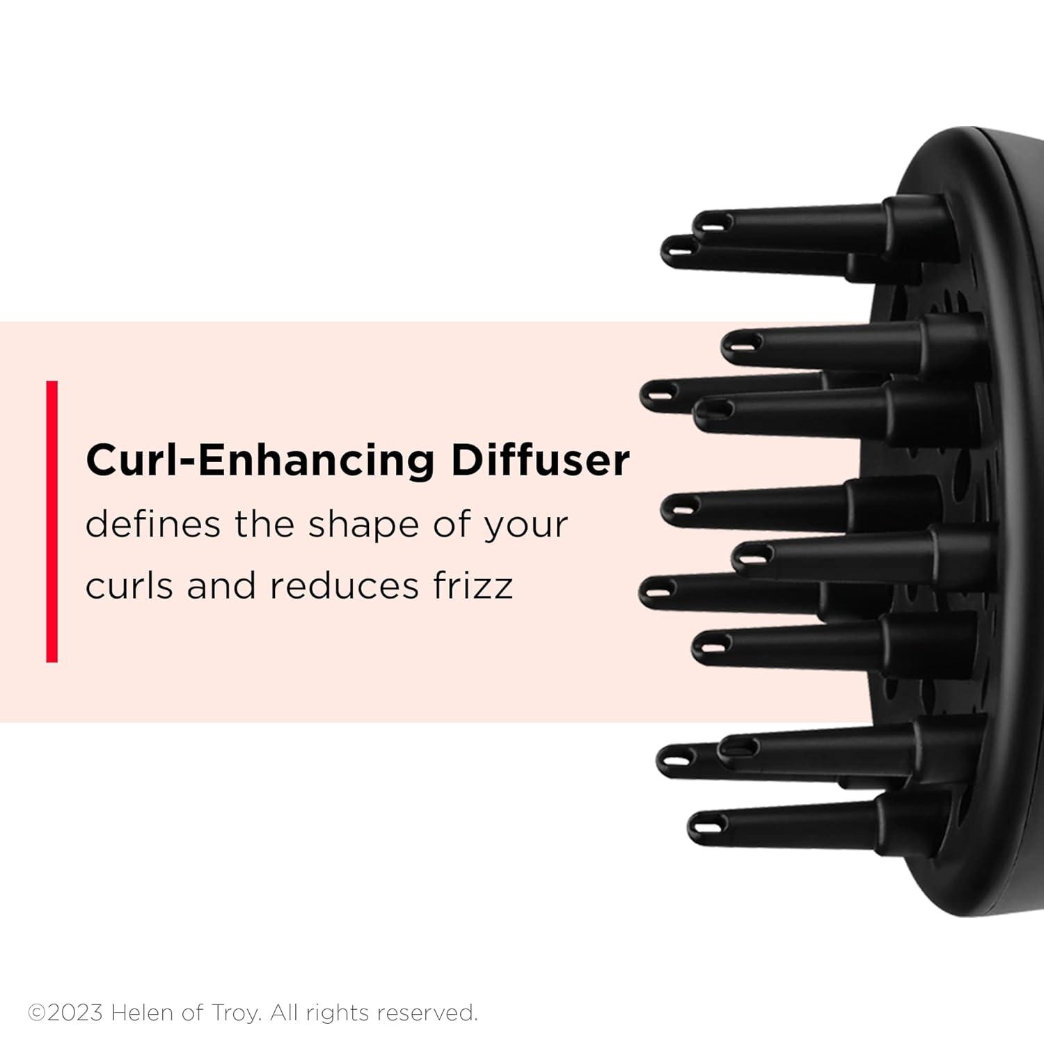 imageREVLON Airflow Control Hair Dryer with Diffuser 1875W Blow Dryer Head Rotates 90 for Total Control Wider Head for Less Drying Time Reduces Frizz Red3 Piece Set