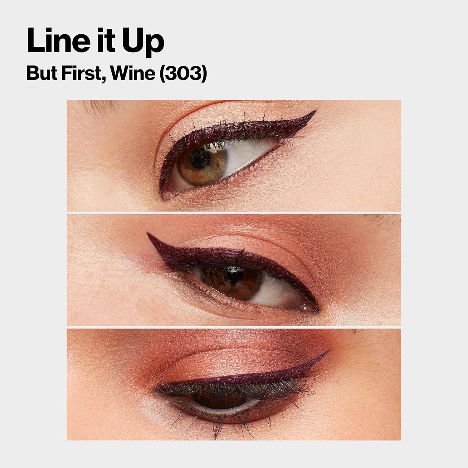 imageREVLON ColorStay Micro Easy Precision Liquid Eyeliner Waterproof Smudgeproof Longwearing with Felt Tip Applicator 301 Blackout 0057 fl oz303 But First Wine Pack of 1