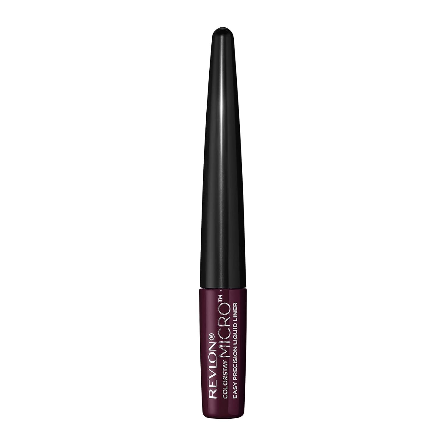 imageREVLON ColorStay Micro Easy Precision Liquid Eyeliner Waterproof Smudgeproof Longwearing with Felt Tip Applicator 301 Blackout 0057 fl oz303 But First Wine Pack of 1