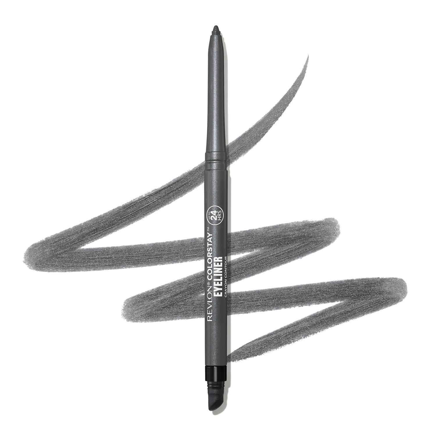 imageREVLON ColorStay Pencil Waterproof Eyeliner SmudgeProof Eye Makeup with BuiltIn Sharpener Packaging May Vary 204 Charcoal 001 oz1 Count Pack of 1