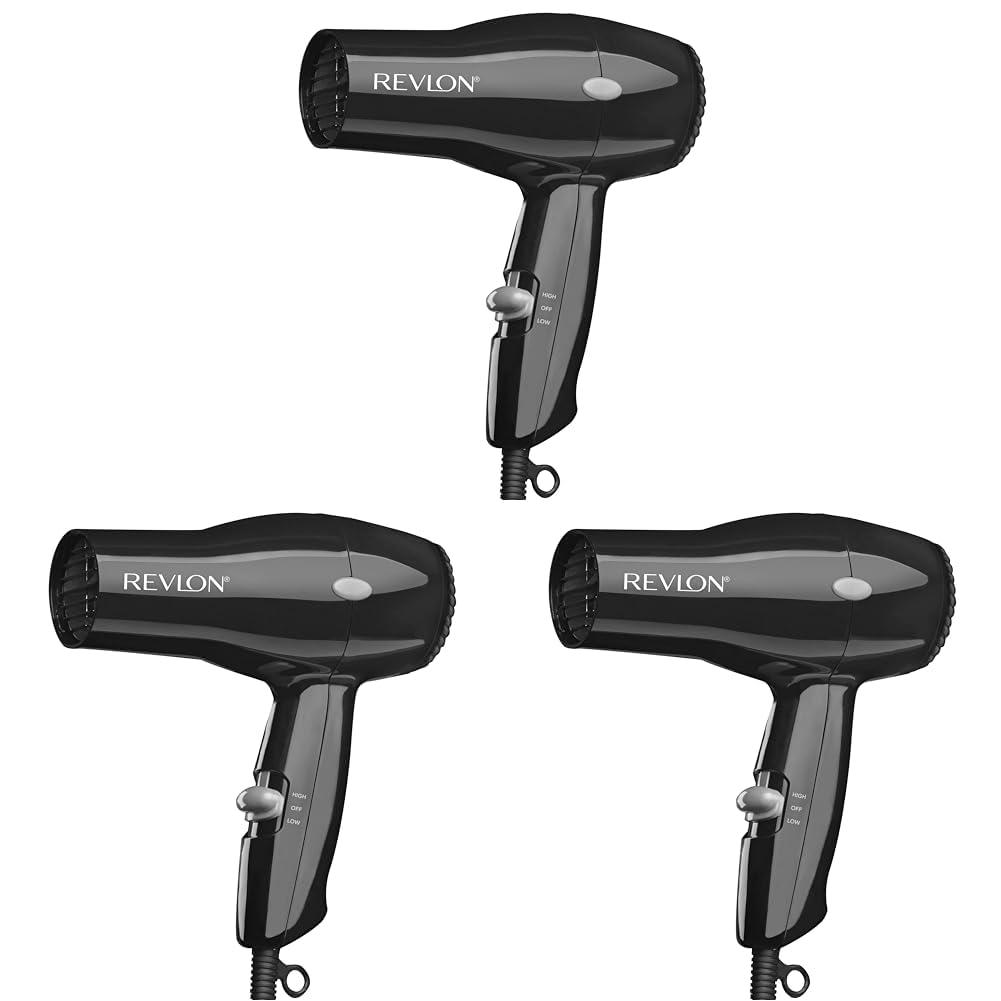 imageREVLON Compact Hair Dryer 1875W Lightweight Design Perfect for Travel YellowBlack