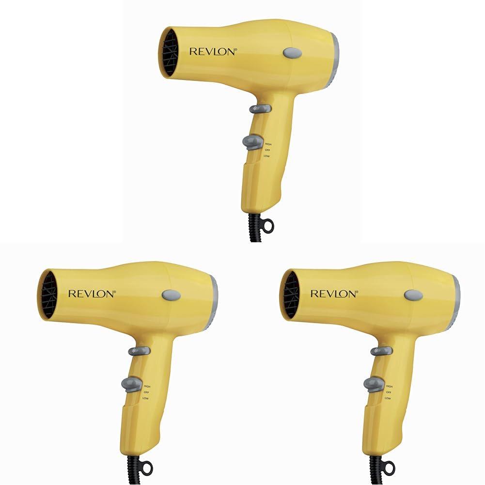 imageREVLON Compact Hair Dryer 1875W Lightweight Design Perfect for Travel YellowYellow