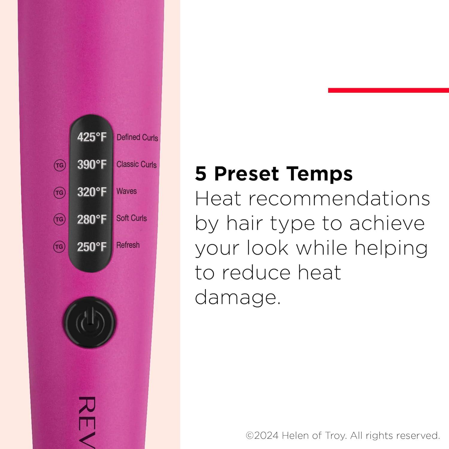 imageREVLON Easy Heat 1quot Precision Curling IronPink