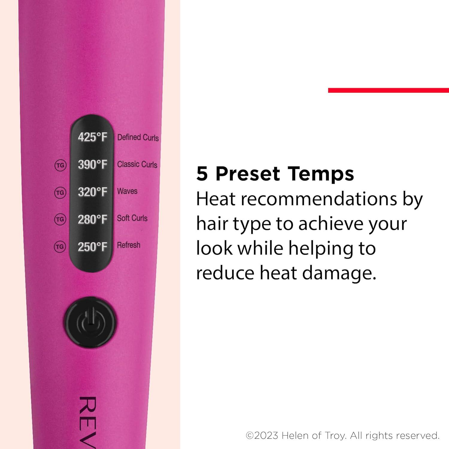 imageREVLON Easy Heat 1quot Precision Curling IronPink