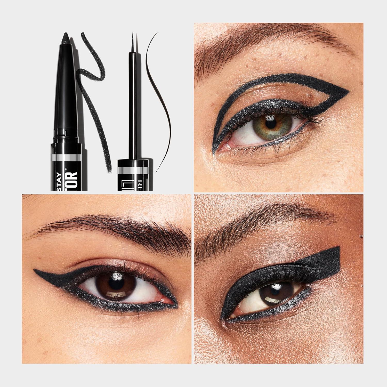 imageREVLON Liquid Eyeliner ampamp Smoky Kohl Pencil ColorStay Line Creator Eye Makeup Waterproof ampamp Transferproof Blackout 0004 oz151 Blackout