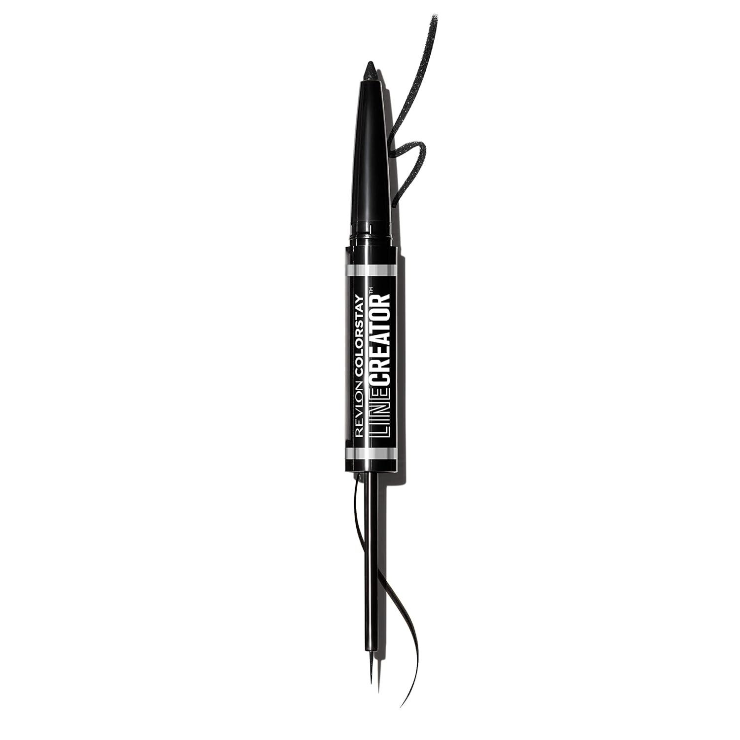 imageREVLON Liquid Eyeliner ampamp Smoky Kohl Pencil ColorStay Line Creator Eye Makeup Waterproof ampamp Transferproof Blackout 0004 oz151 Blackout