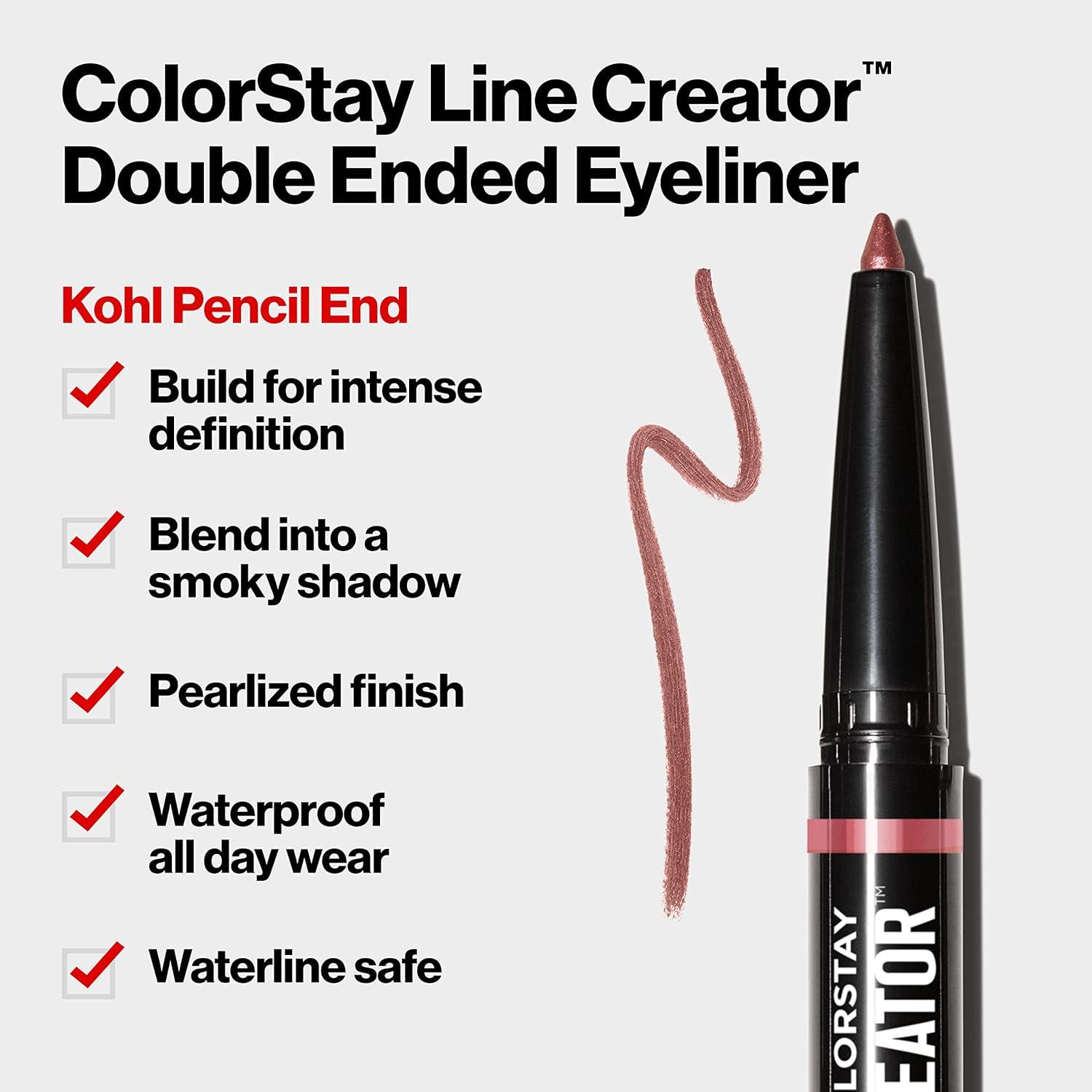 imageREVLON Liquid Eyeliner ampamp Smoky Kohl Pencil ColorStay Line Creator Eye Makeup Waterproof ampamp Transferproof Blackout 0004 oz151 Blackout