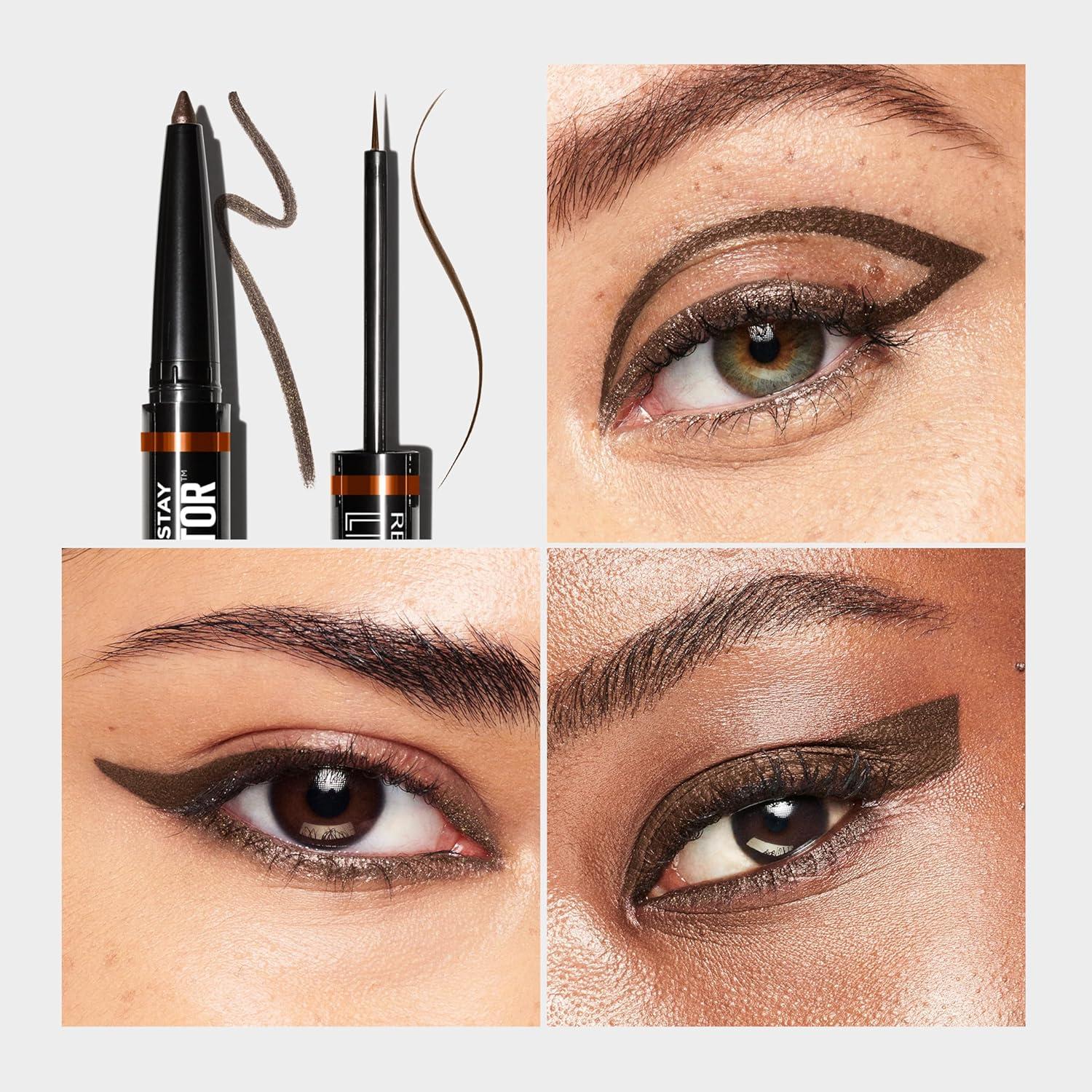 imageREVLON Liquid Eyeliner ampamp Smoky Kohl Pencil ColorStay Line Creator Eye Makeup Waterproof ampamp Transferproof Blackout 0004 oz152 Leathercraft