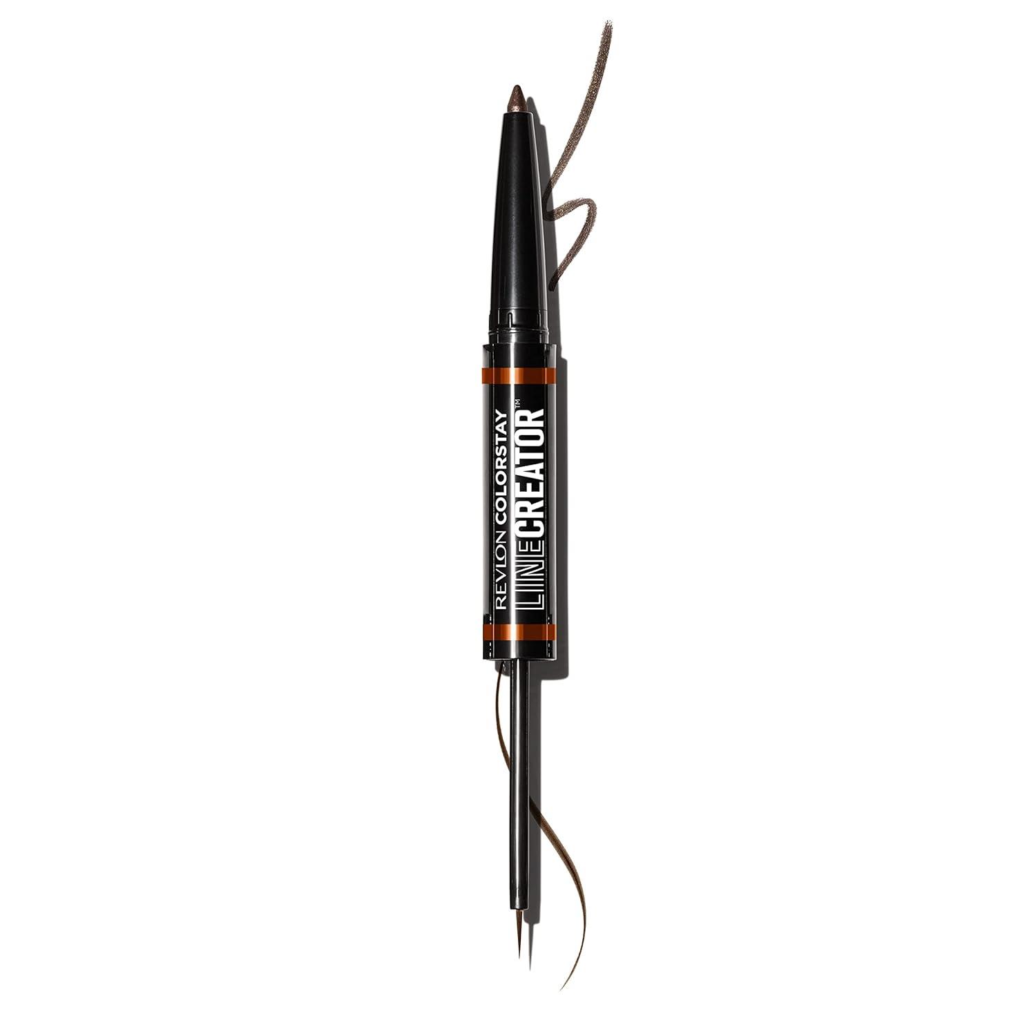 imageREVLON Liquid Eyeliner ampamp Smoky Kohl Pencil ColorStay Line Creator Eye Makeup Waterproof ampamp Transferproof Blackout 0004 oz152 Leathercraft