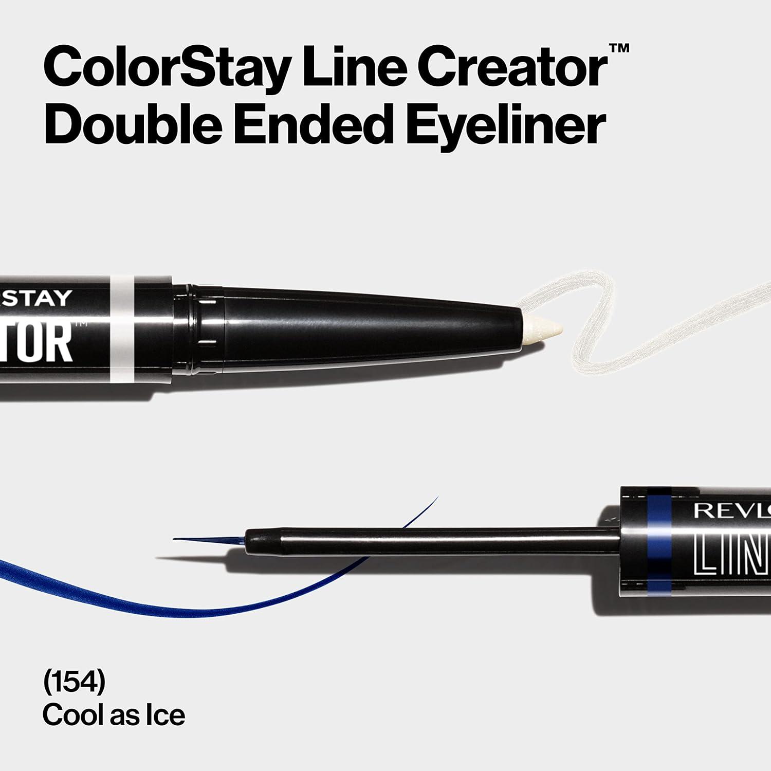 imageREVLON Liquid Eyeliner ampamp Smoky Kohl Pencil ColorStay Line Creator Eye Makeup Waterproof ampamp Transferproof Blackout 0004 oz154 Cool as Ice