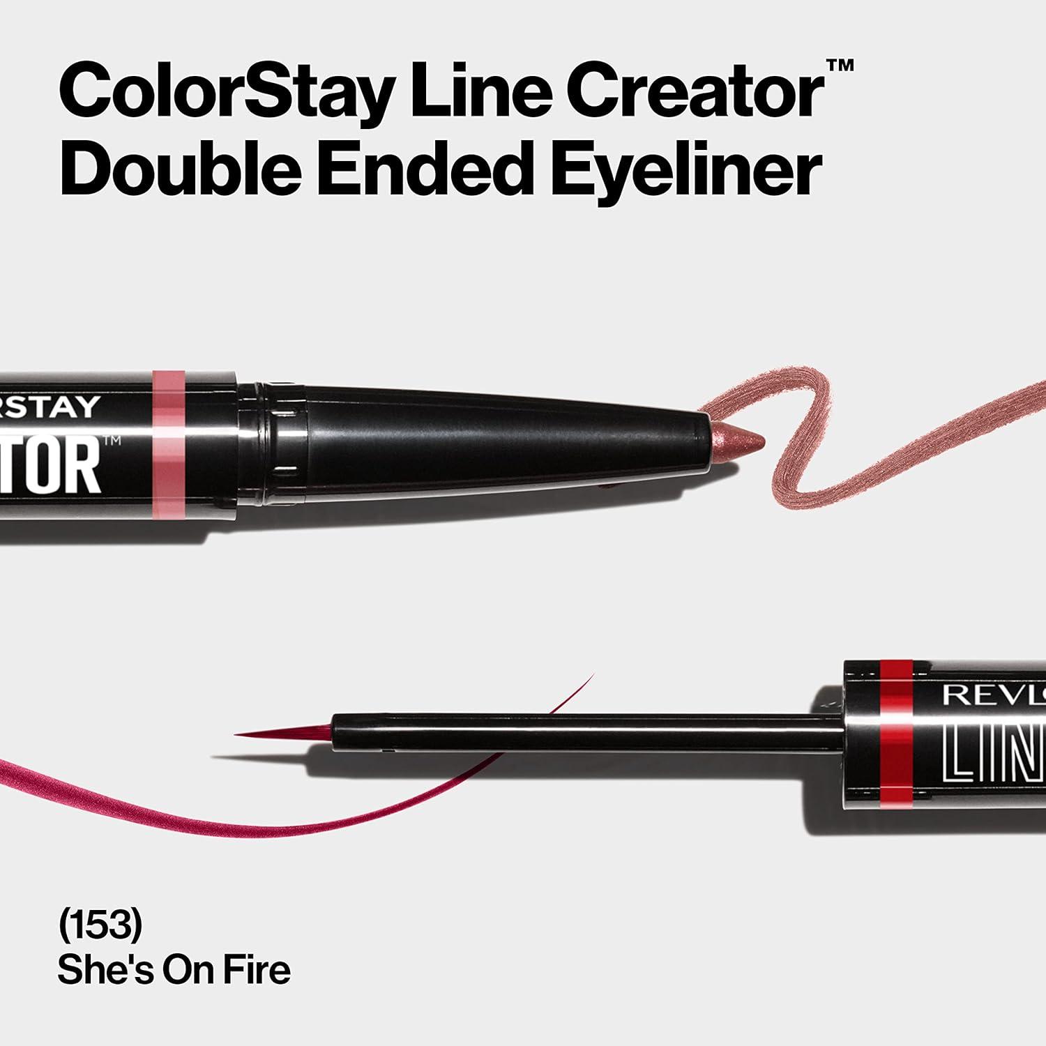 imageREVLON Liquid Eyeliner ampamp Smoky Kohl Pencil ColorStay Line Creator Eye Makeup Waterproof ampamp Transferproof Blackout 0004 ozShes On Fire