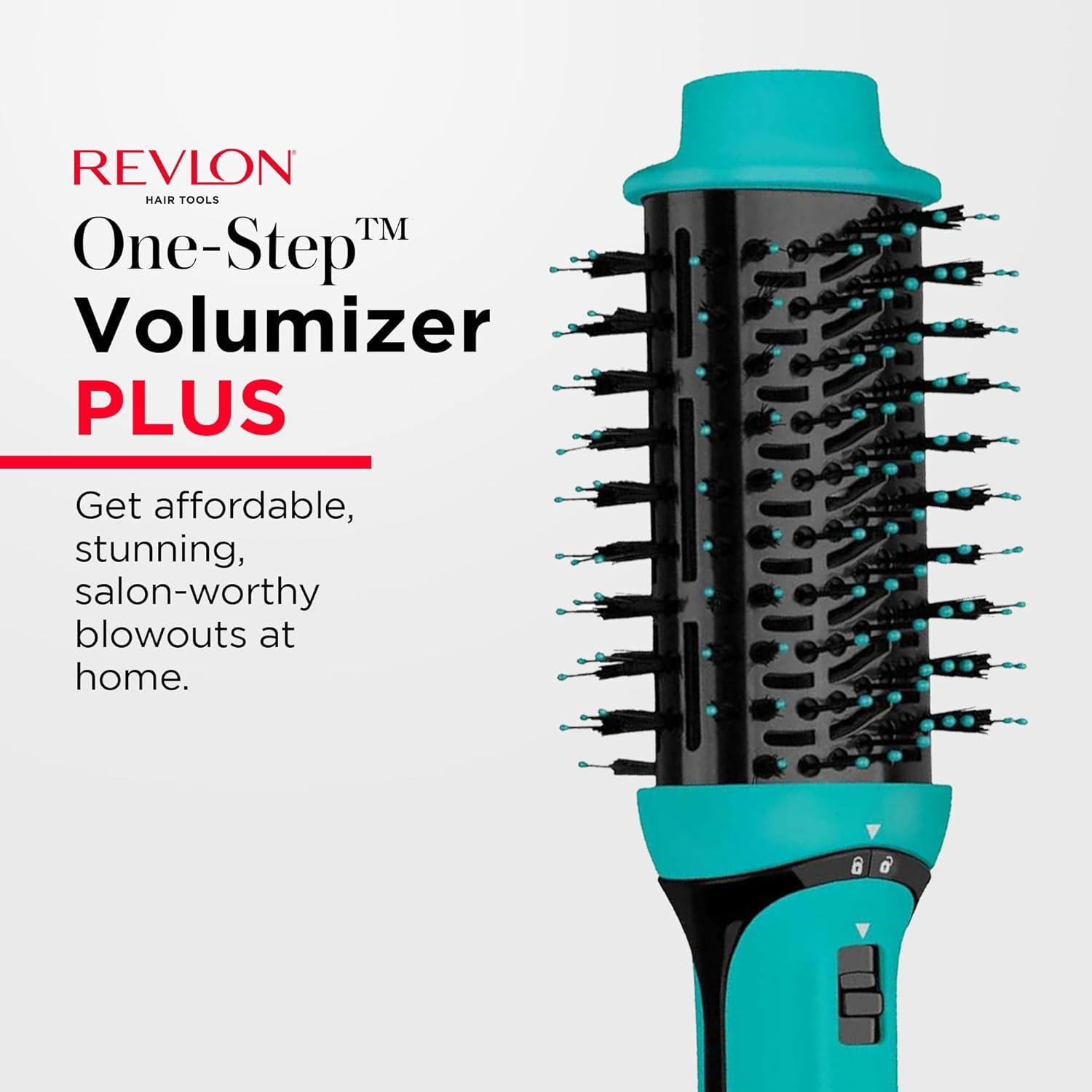 imageREVLON One Step Volumizer PLUS Hair Dryer and Styler More Volume Less Damage and More Styling Control for Easy and Fast SalonStyle Blowouts Plus Travel Friendly BlackTeal