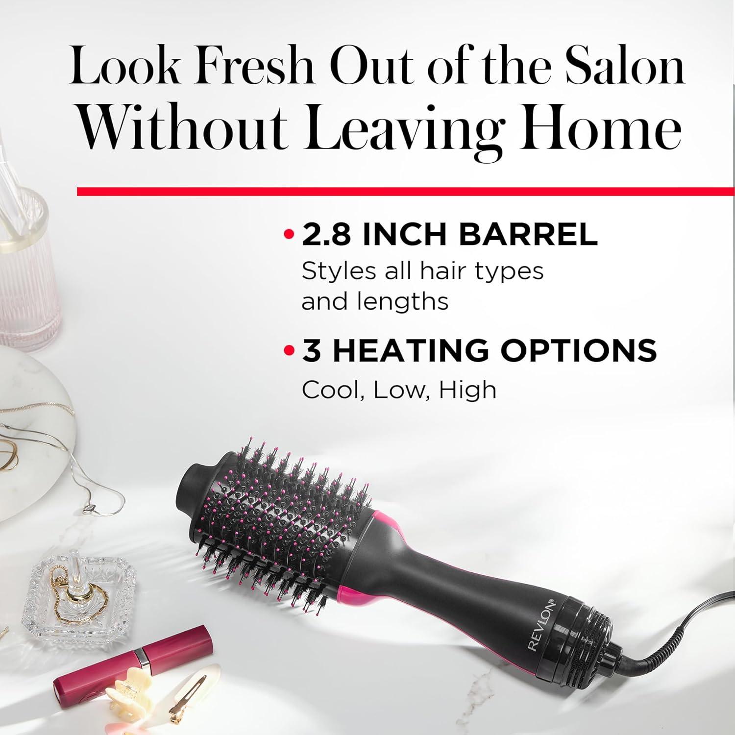 imageREVLON One Step Volumizer PLUS Hair Dryer and Styler More Volume Less Damage and More Styling Control for Easy and Fast SalonStyle Blowouts Plus Travel Friendly BlackBlack