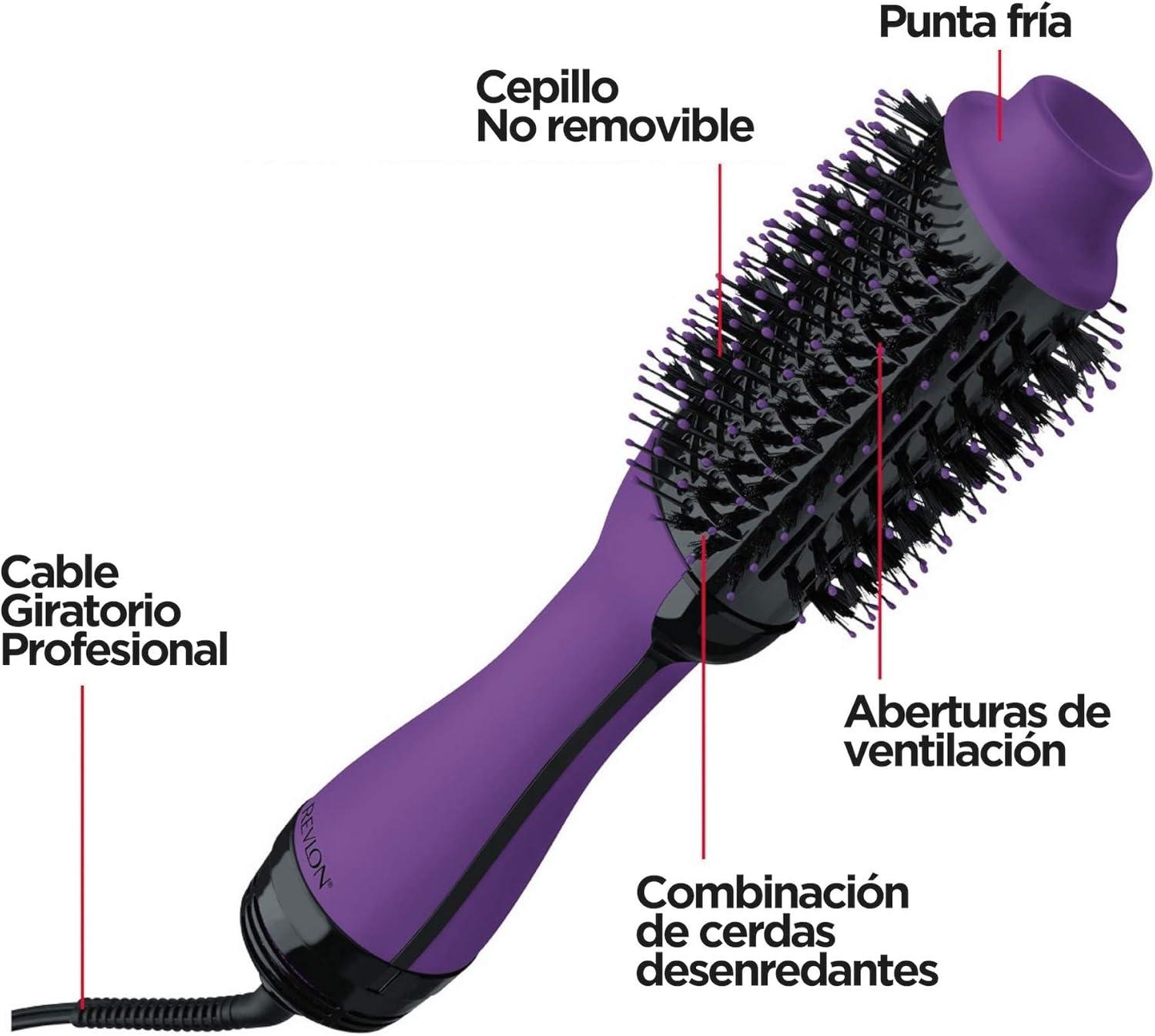 imageREVLON One Step Volumizer PLUS Hair Dryer and Styler More Volume Less Damage and More Styling Control for Easy and Fast SalonStyle Blowouts Plus Travel Friendly BlackPurple
