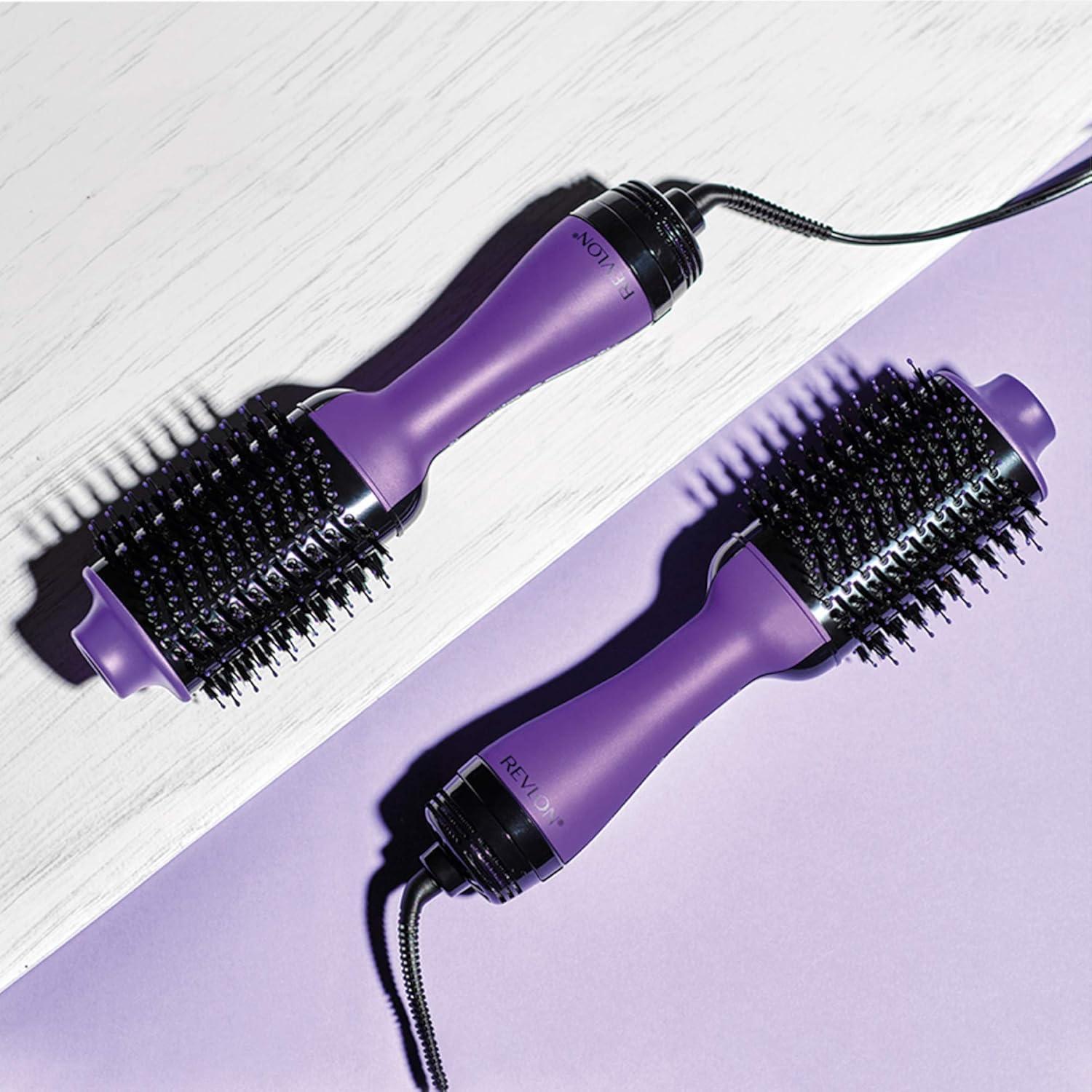 imageREVLON One Step Volumizer PLUS Hair Dryer and Styler More Volume Less Damage and More Styling Control for Easy and Fast SalonStyle Blowouts Plus Travel Friendly BlackPurple