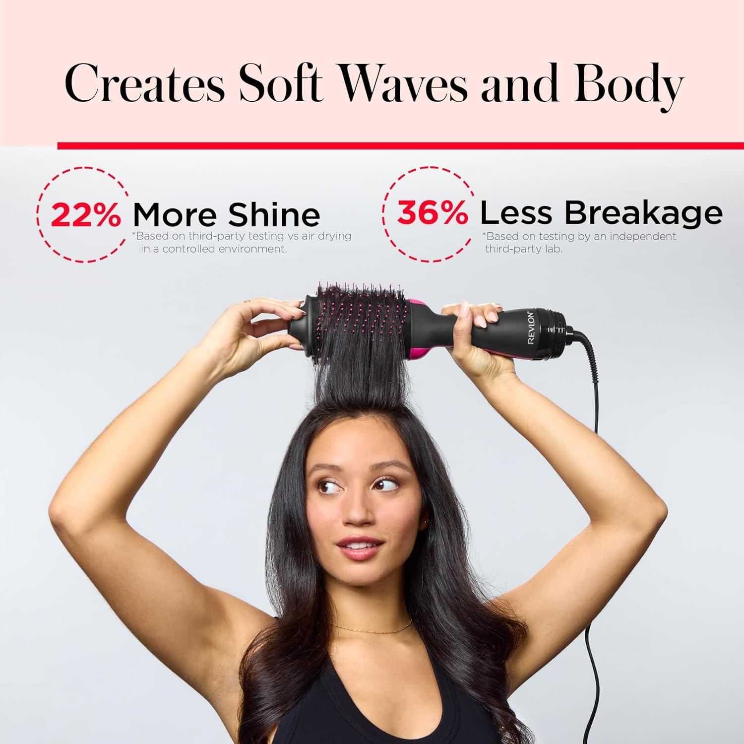 imageREVLON One Step Volumizer PLUS Hair Dryer and Styler More Volume Less Damage and More Styling Control for Easy and Fast SalonStyle Blowouts Plus Travel Friendly BlackBlack