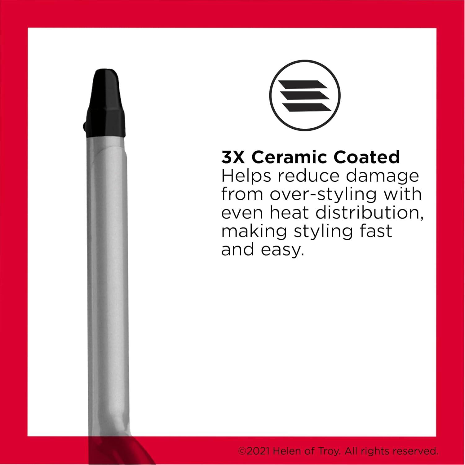 imageREVLON Perfect Heat Ceramic Curling Iron Brush Black 34quotCeramic