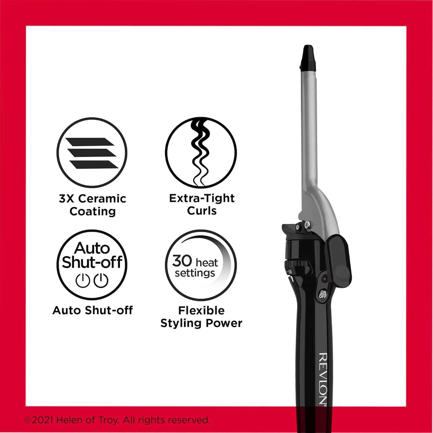 imageREVLON Perfect Heat Ceramic Curling Iron Brush Black 34quotCeramic