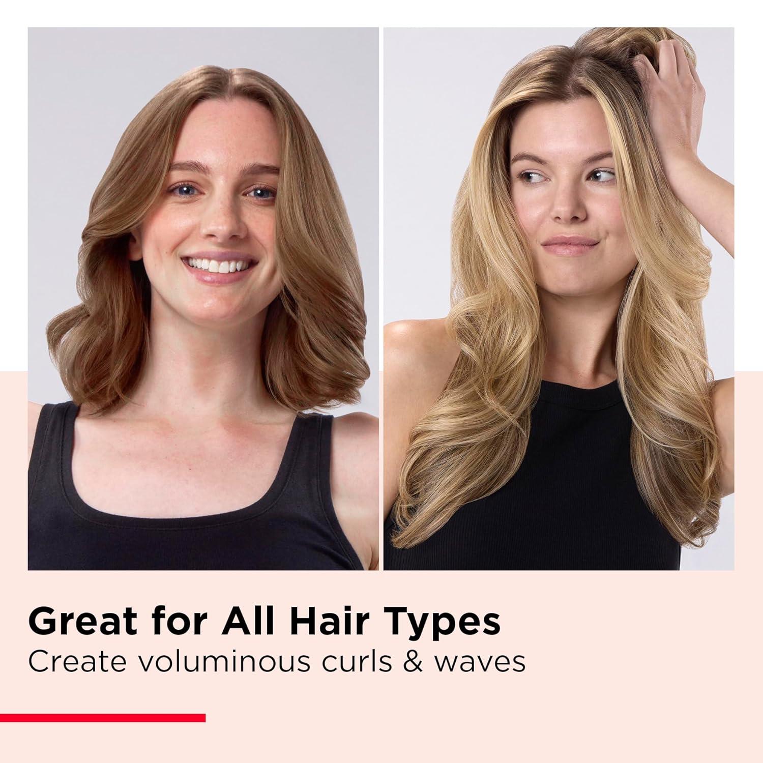 imageREVLON Silicone Bristle Heated Hair Styling Brush Fast Long Lasting Volume for Easy Styling 1quot Barrel for Full Body and Smooth Styles BlackPinkPink