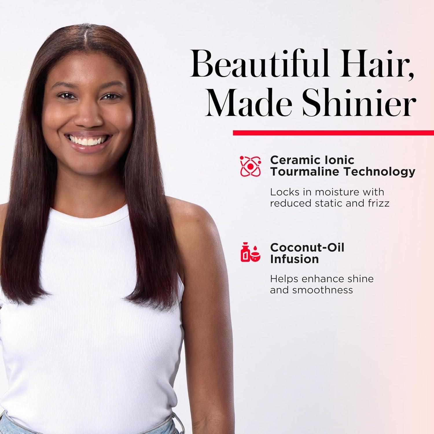 imageREVLON SmoothStay XL Hair Straightener Heated Straightening Brush for Silky ampamp Straight LongLasting Results Locks in Moisture with Reduced Static ampamp FrizzOne Size