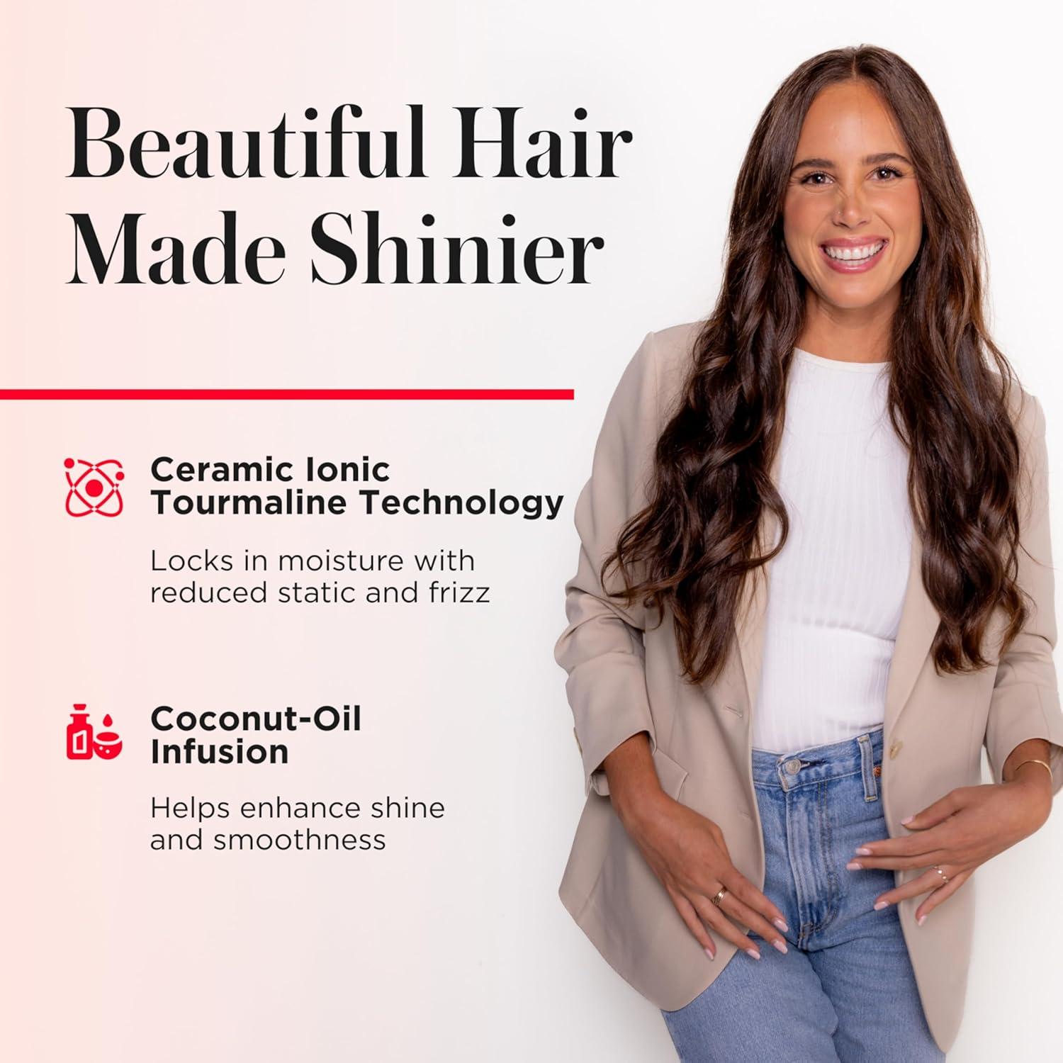 imageREVLON Smoothstay 1 Inch Curling Iron Coconut Oil Infused Curling Wand Helps Enhance Shine ampamp Smoothness Creates Tight Bouncy Curls and Reduced FrizzBlack