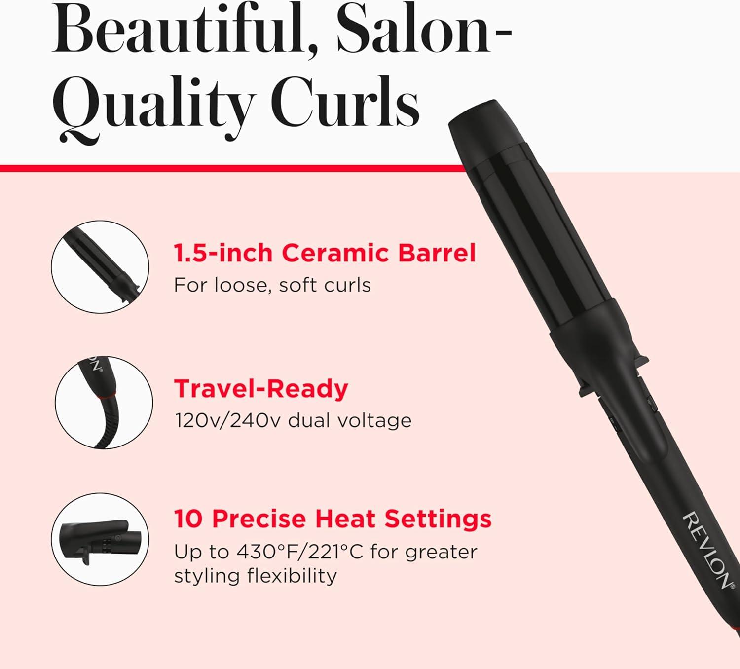 imageREVLON Smoothstay 1 Inch Curling Iron Coconut Oil Infused Curling Wand Helps Enhance Shine ampamp Smoothness Creates Tight Bouncy Curls and Reduced FrizzBlack