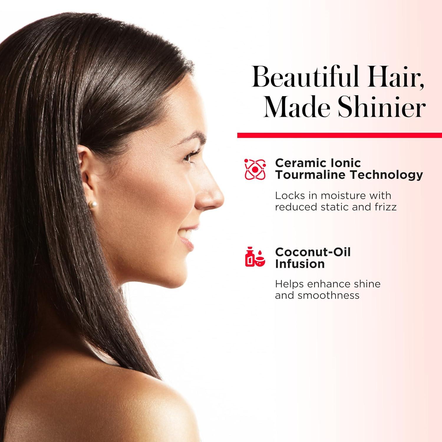 imageREVLON Smoothstay 1 Inch Hair Straightener Coconut Oil Infused Flat Iron Helps Enhance Shine ampamp Smoothness Reduces Frizz Sleek Straight Hair1 Inch FLAT IRON Pack of 3