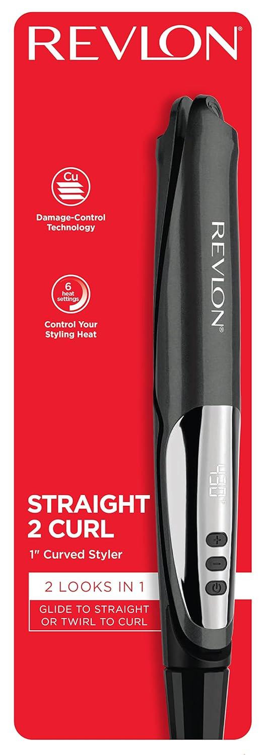 imageREVLON Straight or Curl Curved Hair Styler Two Looks One Tool 1