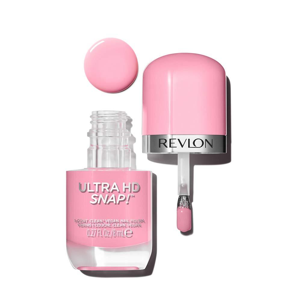 imageREVLON Ultra HD Snap Nail Color Natural Rich Glossy Polish 100 Vegan Formula No Base or Top Coat Needed 014 Red and Real 027 fl oz008 Damsel In a Dress