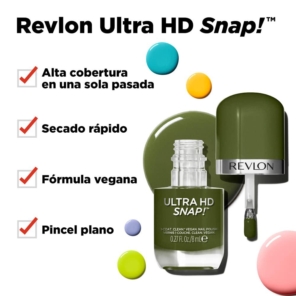 imageREVLON Ultra HD Snap Nail Color Natural Rich Glossy Polish 100 Vegan Formula No Base or Top Coat Needed 014 Red and Real 027 fl oz022 Commander In Chief