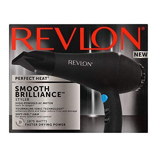 imageRevlon 1875W Smooth Brilliance AC Motor Hair Dryer For Shiny Smooth Hair1 Count Pack of 1