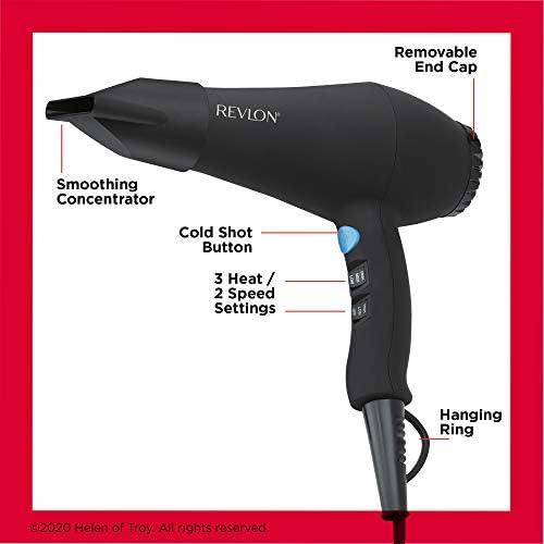 imageRevlon 1875W Smooth Brilliance AC Motor Hair Dryer For Shiny Smooth Hair1 Count Pack of 1