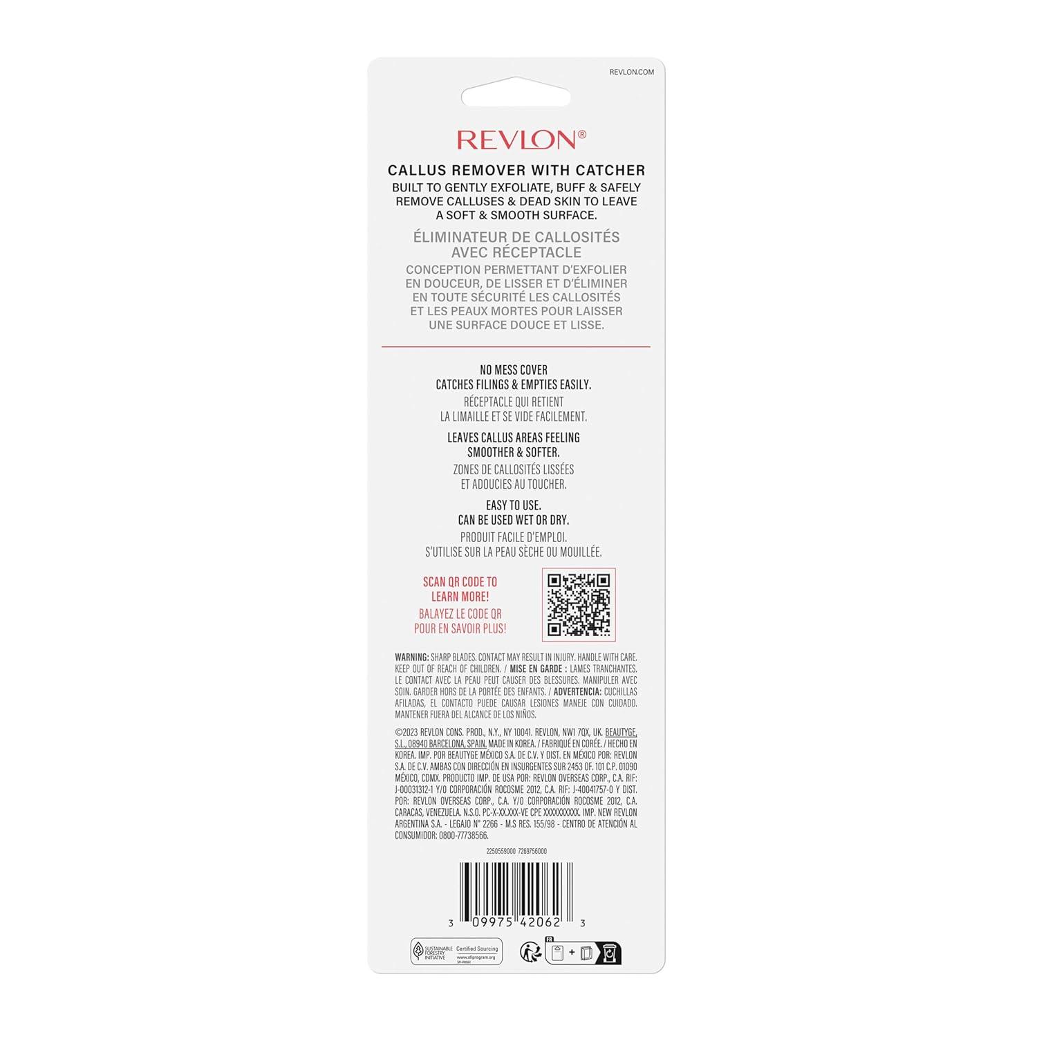 imageRevlon Callus Remover Foot File with NoMess Cover Gently Exfoliates and Smooths Feet Softens Calloused Areas 1 count