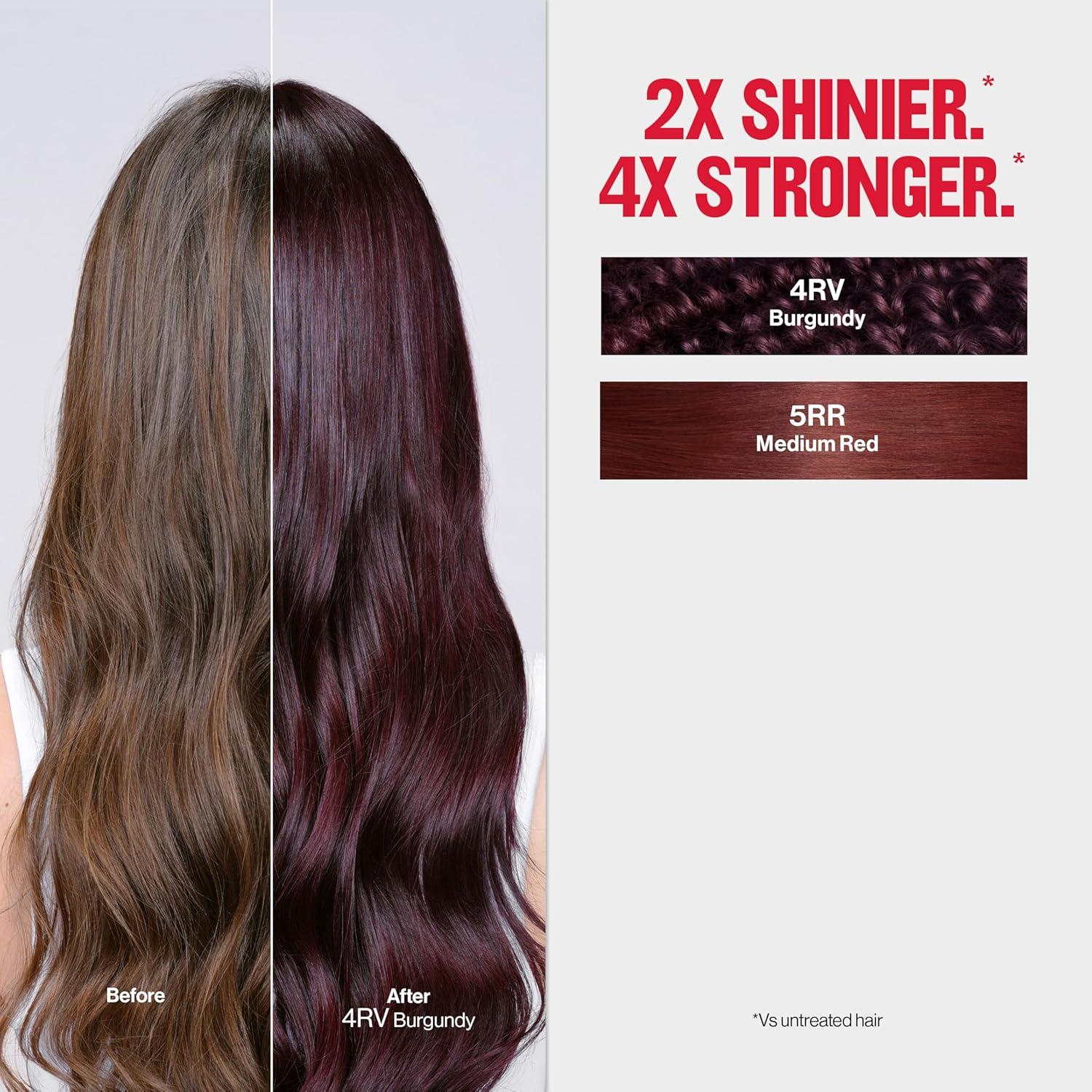 imageRevlon ColorSilk Tone Gloss Care Demi Permanent Hair Color Dye Kit with LeaveIn Scalp and Haircare Serum 2x Shinier 4x Stronger 1 Black 45 fl oz5RR Medium Red