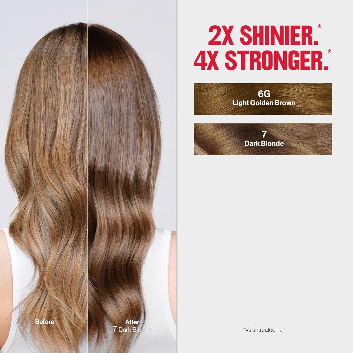 imageRevlon ColorSilk Tone Gloss Care Demi Permanent Hair Color Dye Kit with LeaveIn Scalp and Haircare Serum 2x Shinier 4x Stronger 1 Black 45 fl oz6G Light Golden Brown