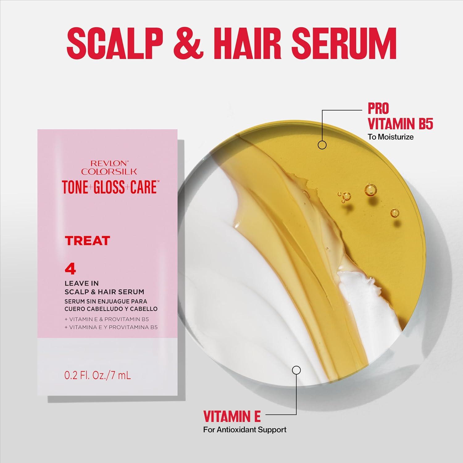 imageRevlon ColorSilk Tone Gloss Care Demi Permanent Hair Color Dye Kit with LeaveIn Scalp and Haircare Serum 2x Shinier 4x Stronger 1 Black 45 fl oz6G Light Golden Brown