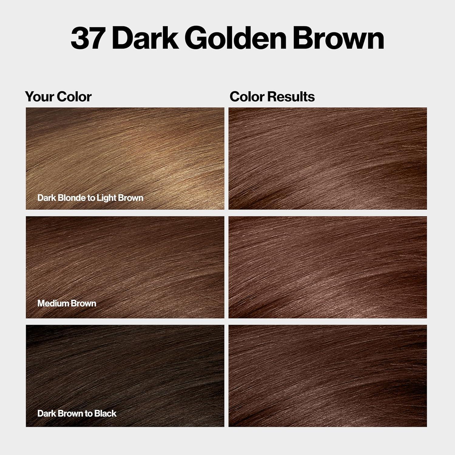 imageRevlon ColorSilk with Bond Repair Complex Brown Permanent Hair Color 100 Gray Coverage Ammonia Free Hair Dye Vegan Keratin 30 Dark Brown Pack of 337 Dark Golden Brown